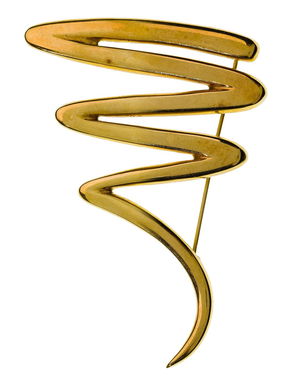 Lot 227: Paloma Picasso for Tiffany & Co 18k Yellow Gold Scribble Brooch