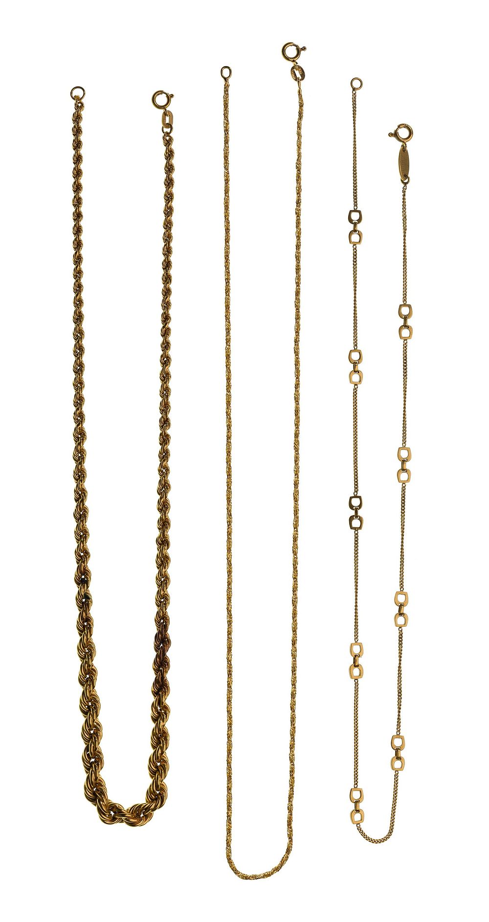 Lot 238: 18k Yellow Gold Necklace Assortment