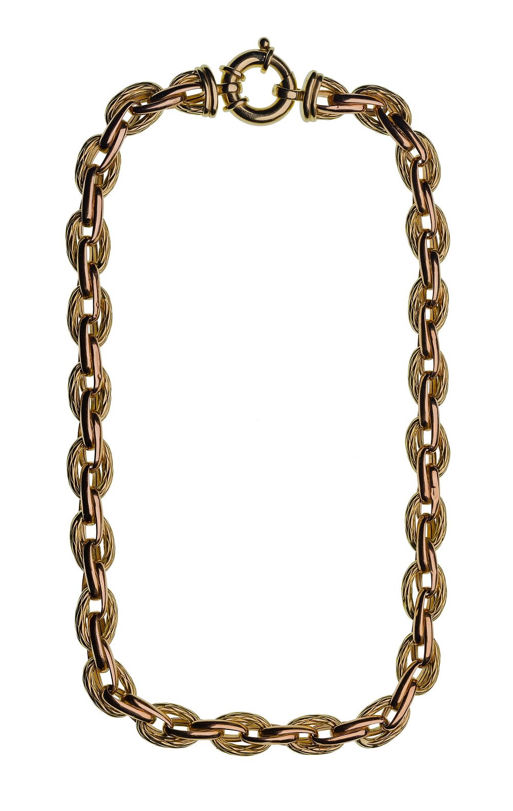 Lot 188: 14k Bi-Color Gold Necklace