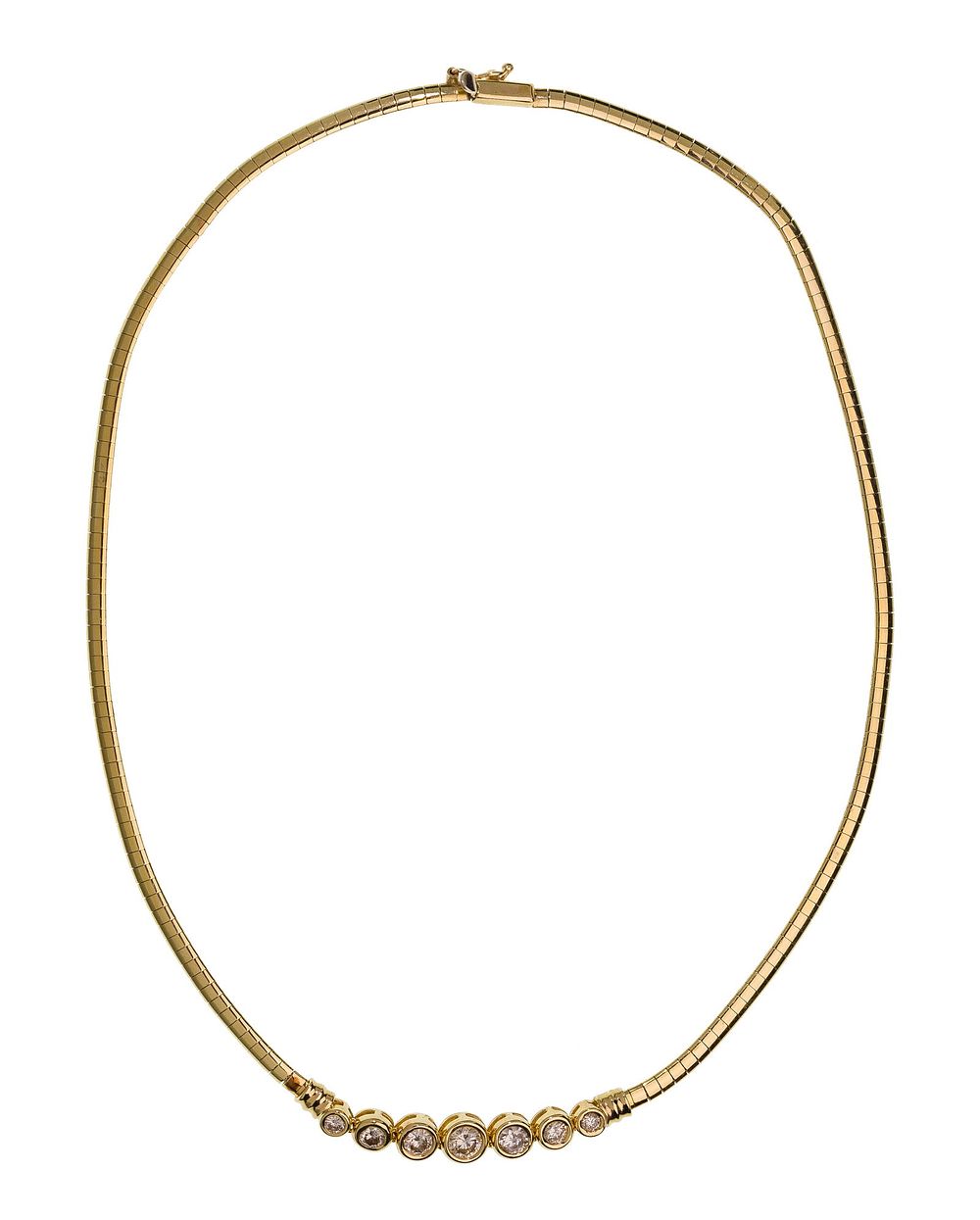 Lot 225: 14k Yellow Gold and Diamond Attached Pendant Necklace
