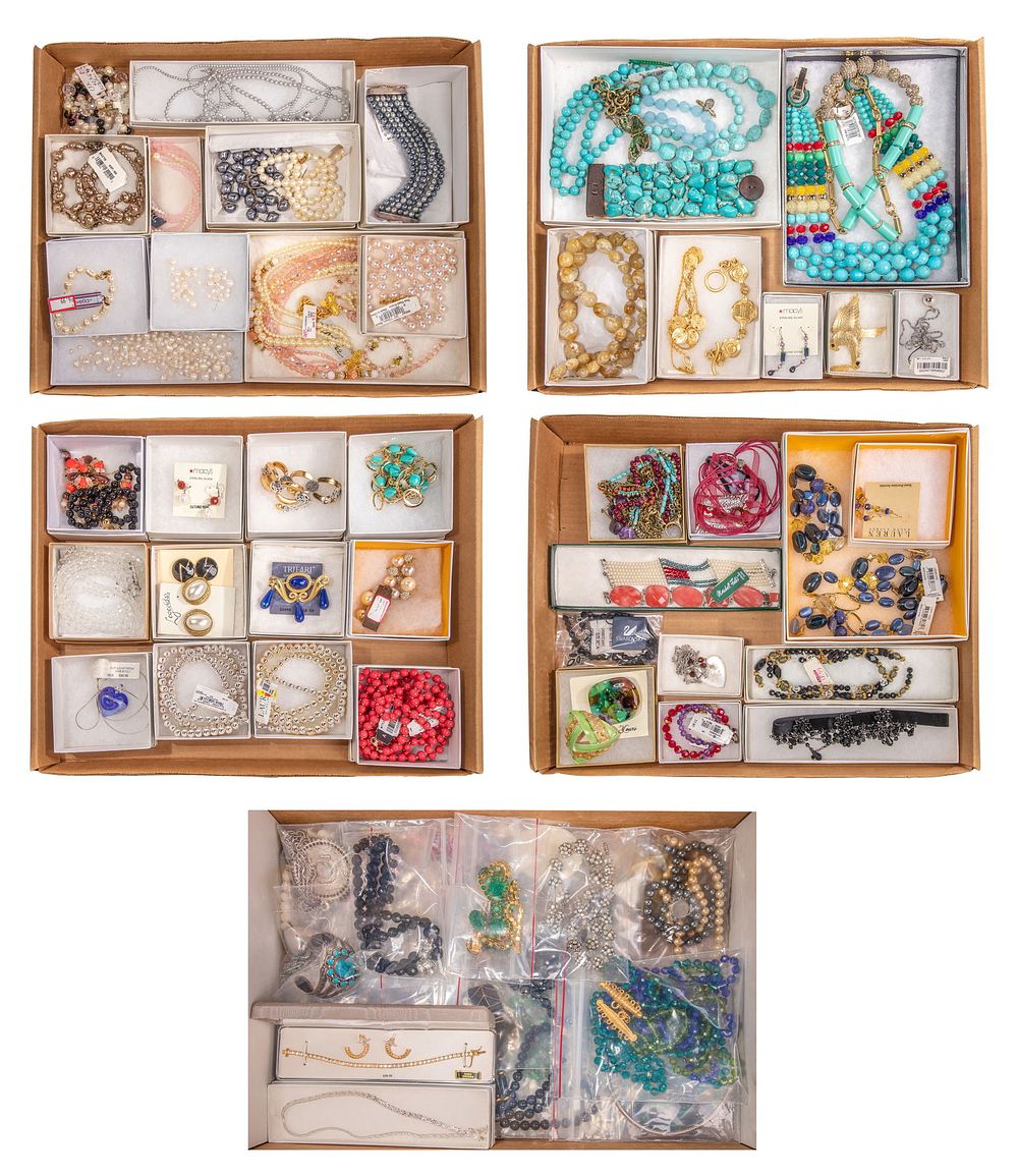 Lot 228: Rhinestone, Pearl and Costume Jewelry Assortment