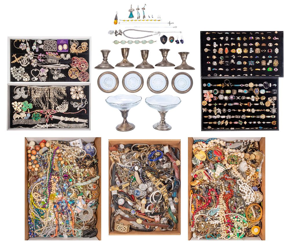 Lot 230: Sterling Silver and Costume Jewelry Assortment