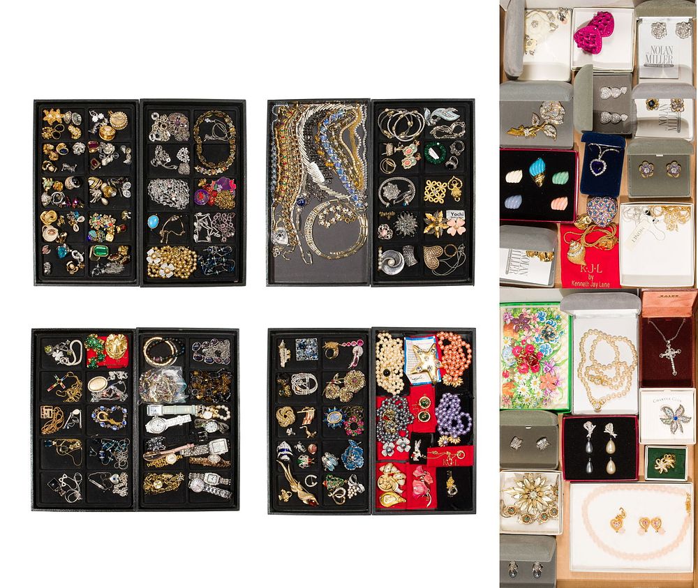Lot 232: Rhinestone Costume Jewelry Assortment