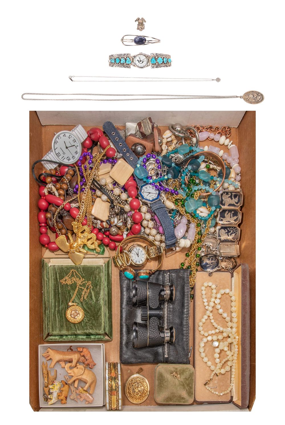 Lot 240: Gold, Silver and Costume Jewelry Assortment