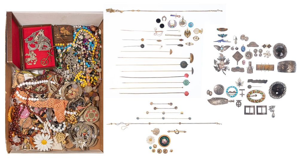Lot 241: Sterling Silver and Costume Jewelry Assortment