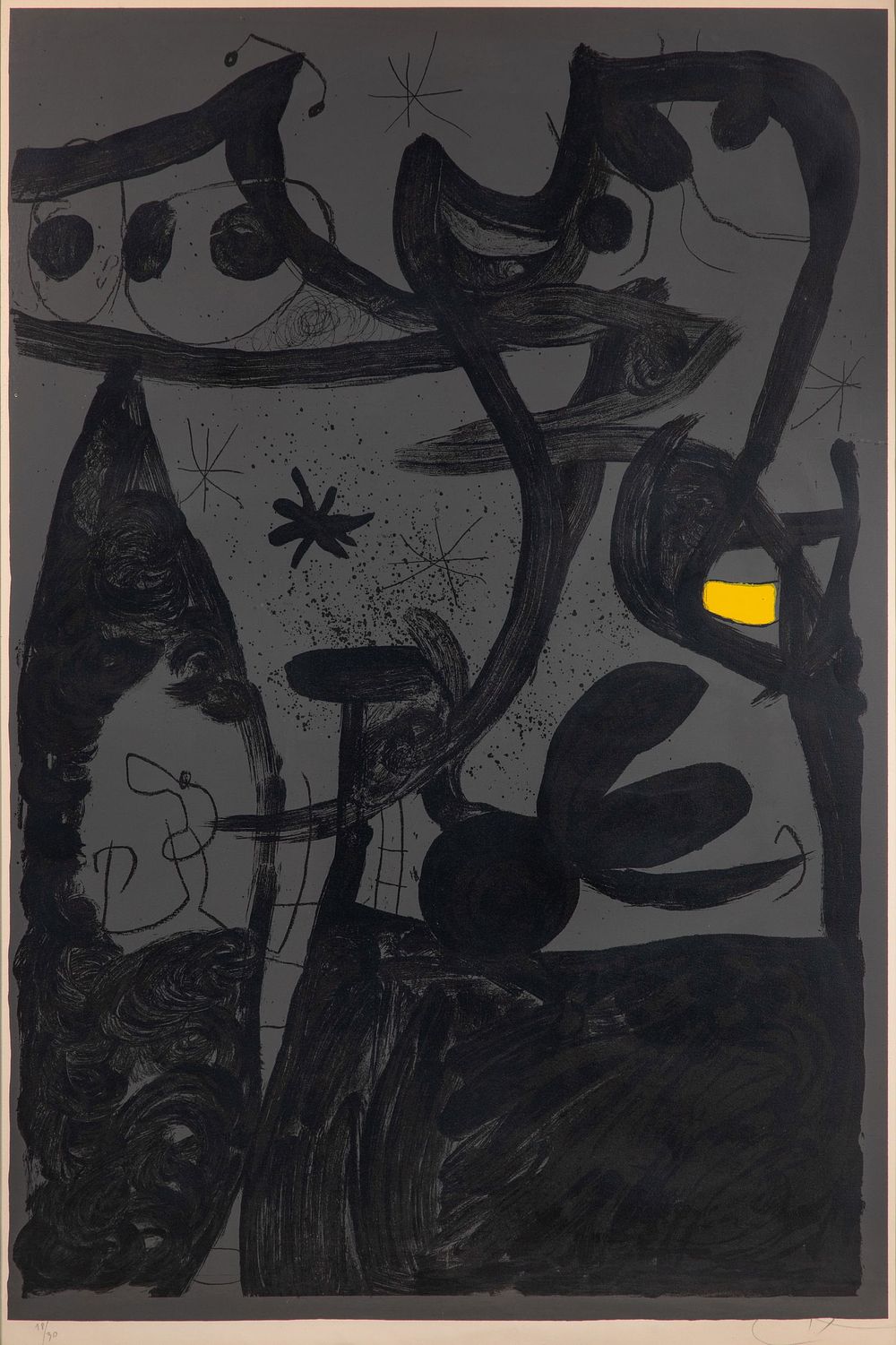 Lot 160: Joan Miro (Spanish, 1893-1983) 'Defile de Mannequin Sur la Lune' Lithograph