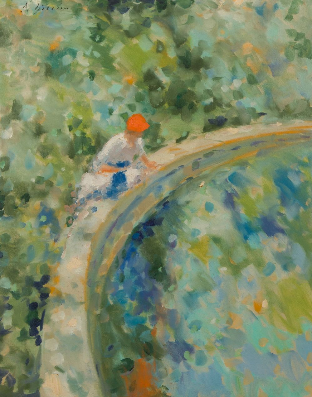 Lot 165: Andre Gisson (French, 1921-2003) 'Reflection' Oil on Canvas