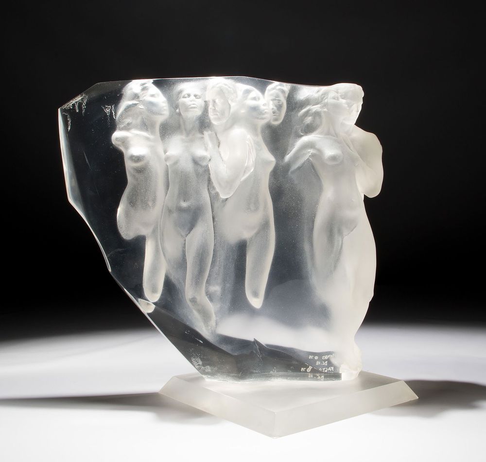 Lot 168: Frederick Hart (American, 1943-1999) 'Gerontion' Acrylic Sculpture