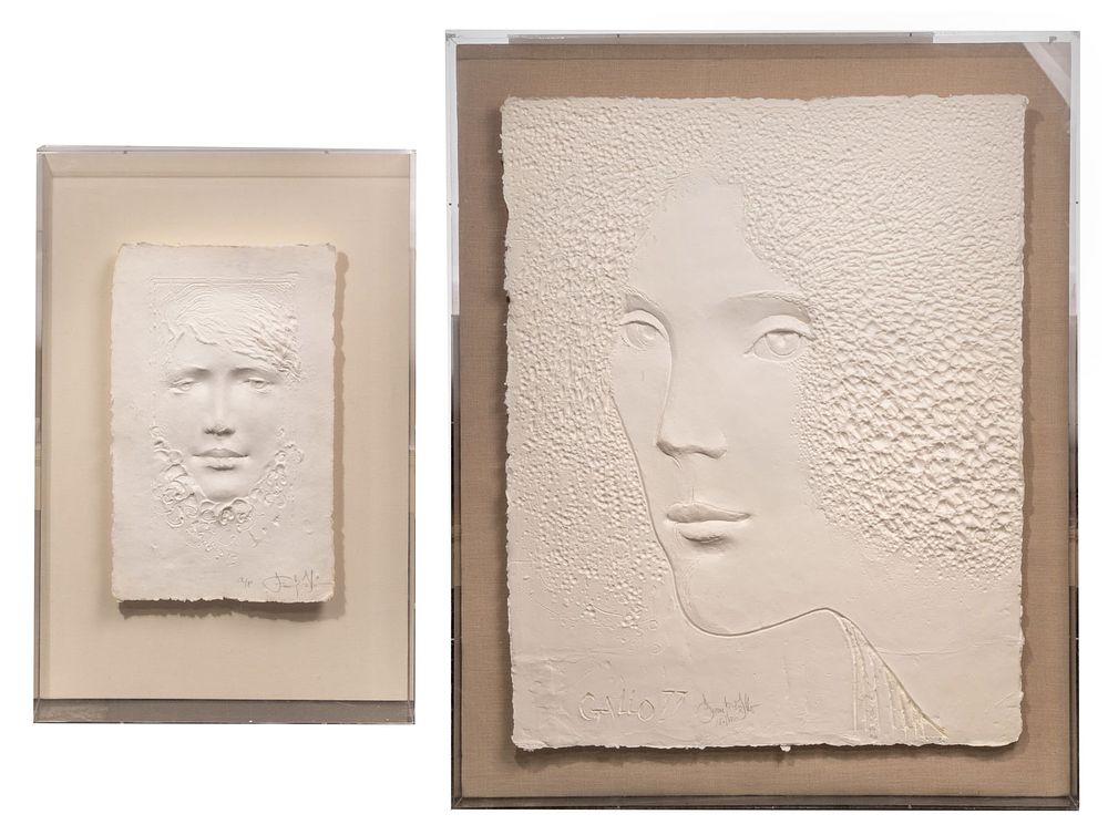 Lot 172: Frank Gallo (American, 1933-2019) Cast Paper Reliefs