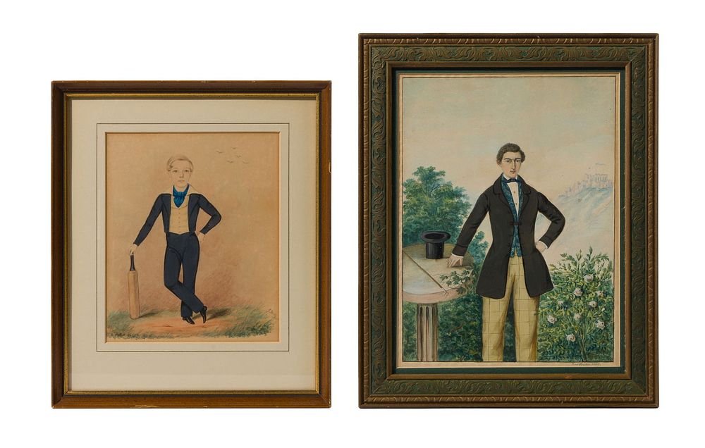 Lot 175: Early 19th Century Watercolor Portraits