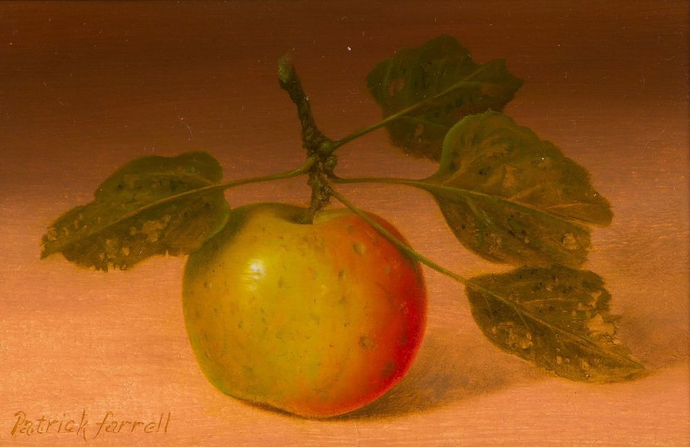Lot 178: Patrick Farrell (American, 1940-2016) 'Apple Still Life' Oil on Panel