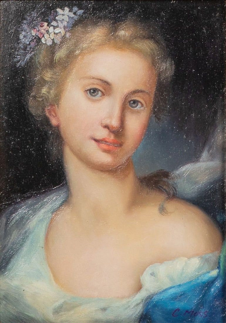 Lot 193: C. Moss (European, 20th Century) Oil on Panel