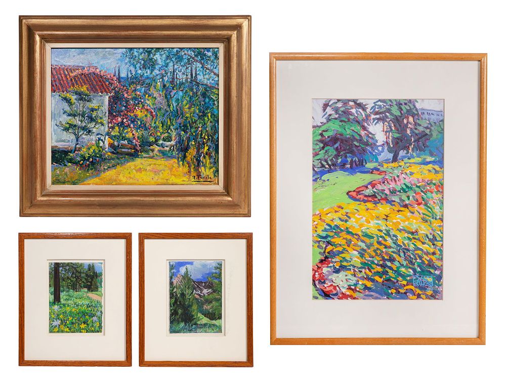 Lot 194: Elsie Dinsmore Popkin (American, 1937-2005) Pastels