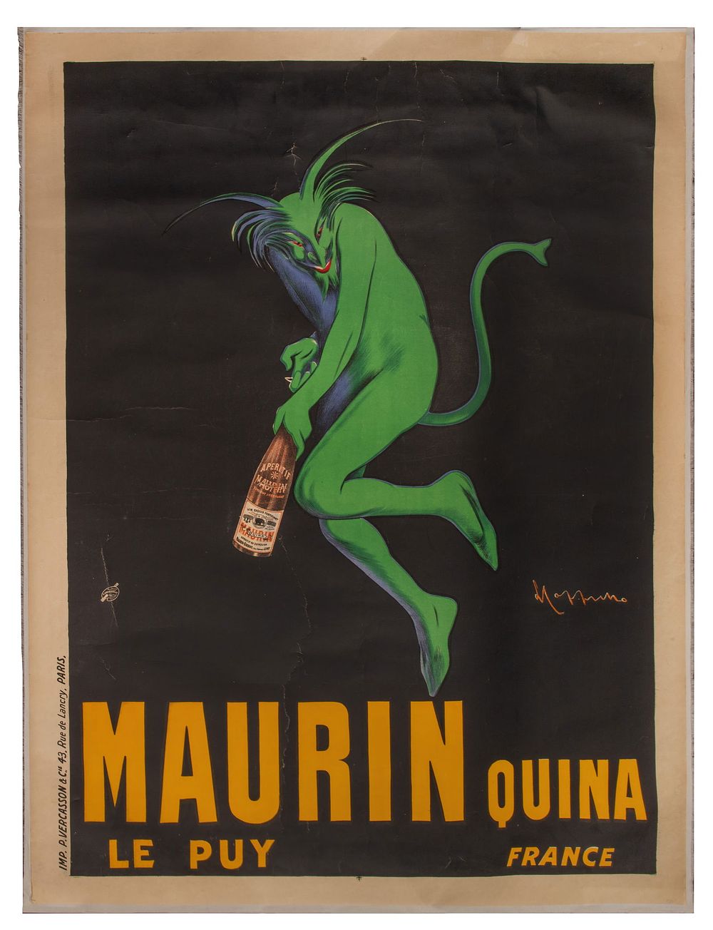 Lot 195: Leonetto Cappiello (Italian, 1875-1942) 'Maurin Quina' Poster