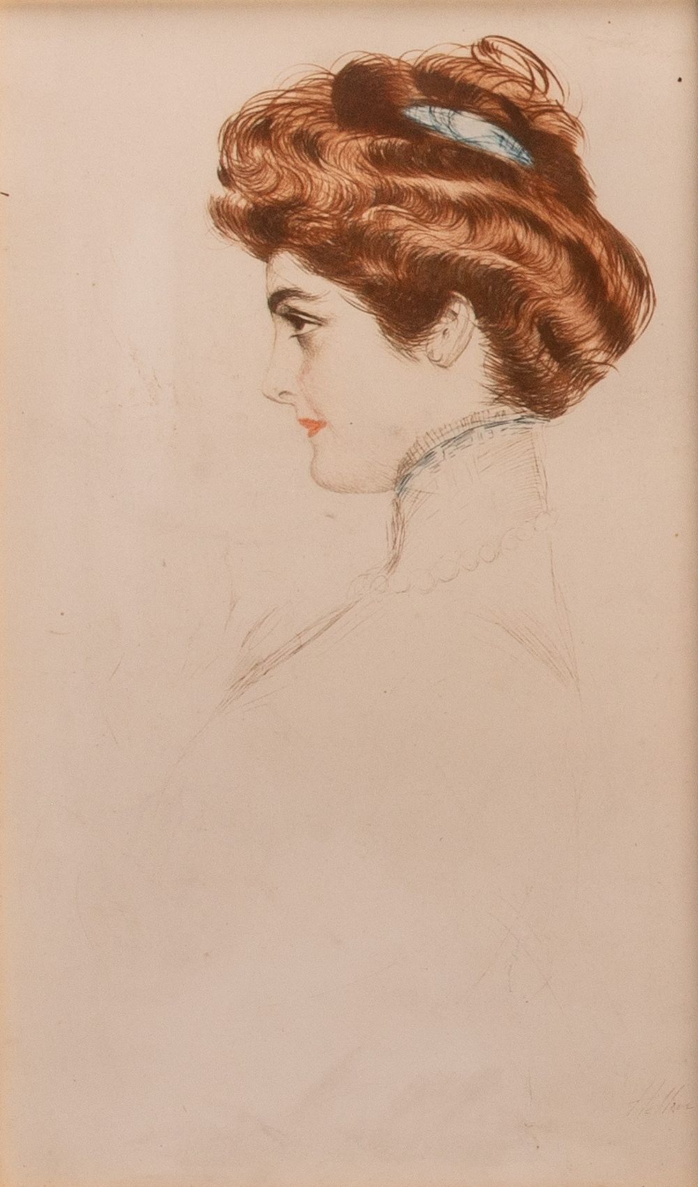 Lot 197: Paul Cesar Helleu (French, 1859-1927) 'Parisienne' Color Etching