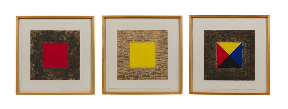 Lot 198: Pat Steir (American, b.1940) 'Drawing Lesson Part II' Drypoint Etching Collection