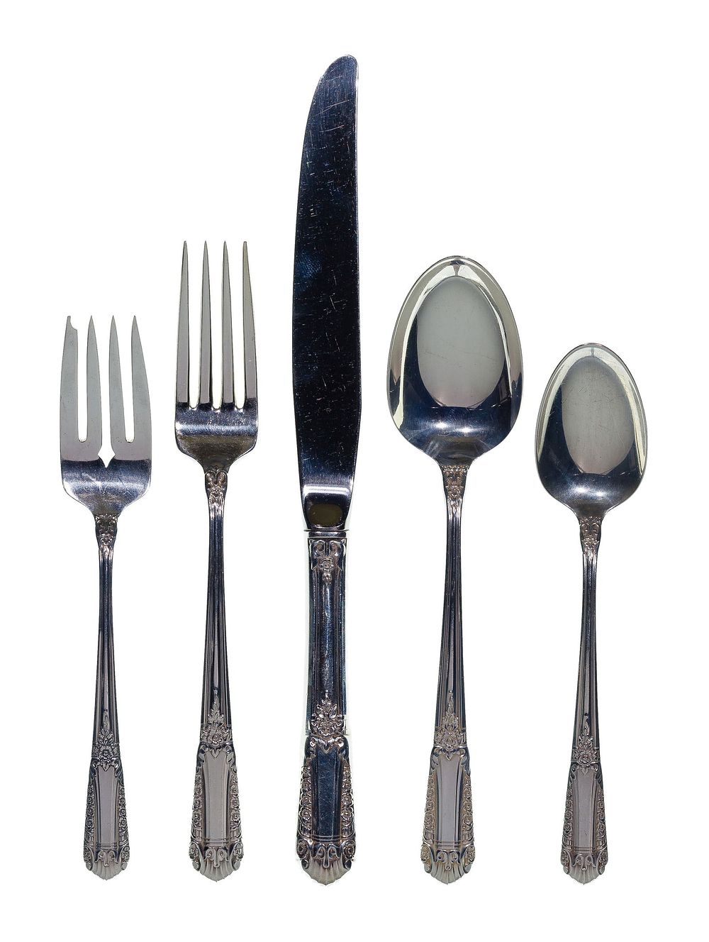 Lot 307: State House Inaugural Sterling Silver Flatware Service