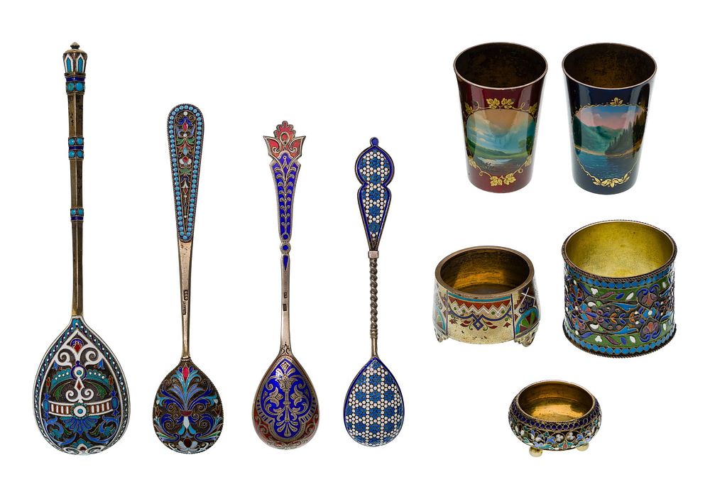Lot 314: Russian Silver Assortment