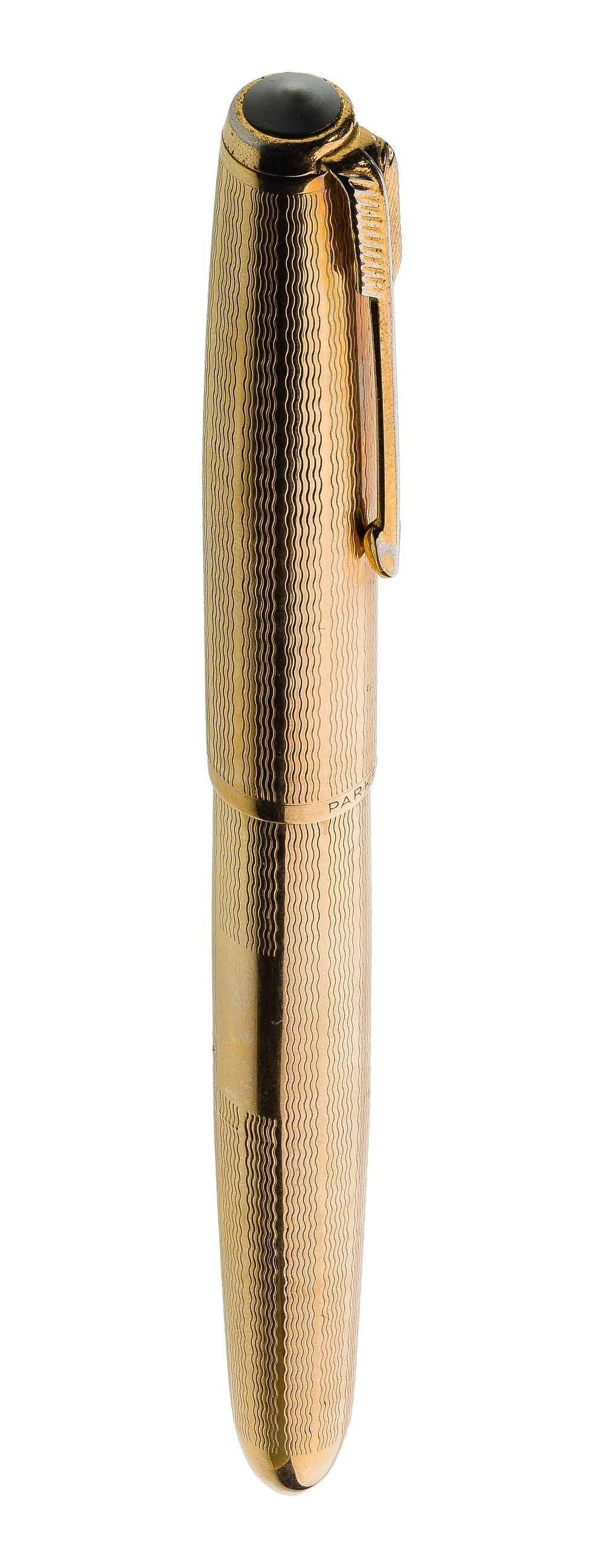 Lot 323: Parker 51 9k Yellow Gold Presidential Fountain Pen