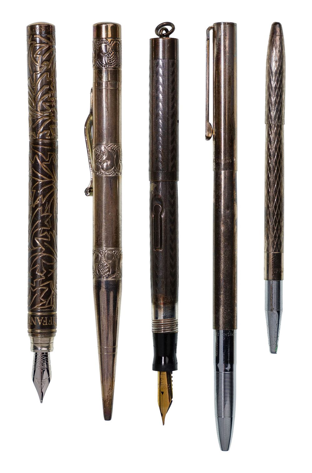 Lot 330: Sterling Silver Pen and Pencil Assortment