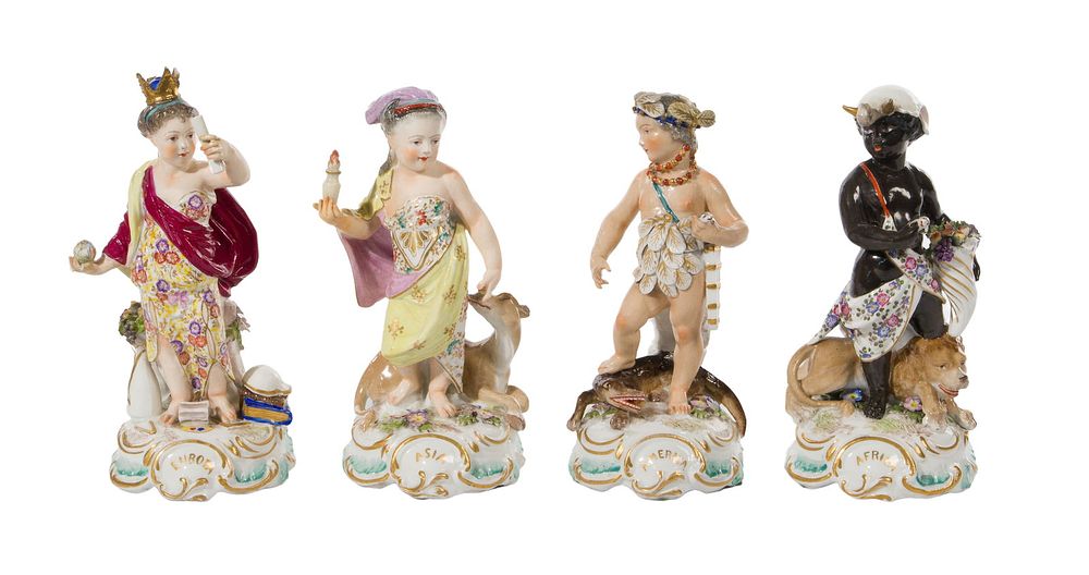Lot 369: Royal Crown Derby Porcelain Allegorical Figurine Assortment