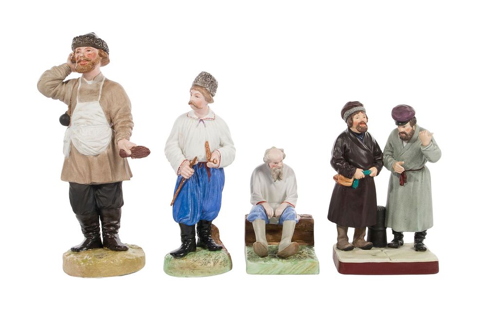 Lot 372: Russian Gardner Porcelain Figurine Assortment