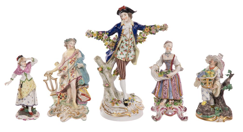 Lot 378: European Porcelain Figurine Assortment