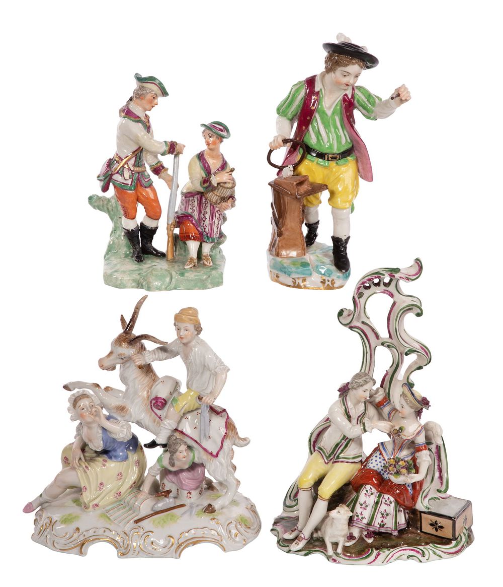 Lot 382: European Porcelain Figurine Assortment