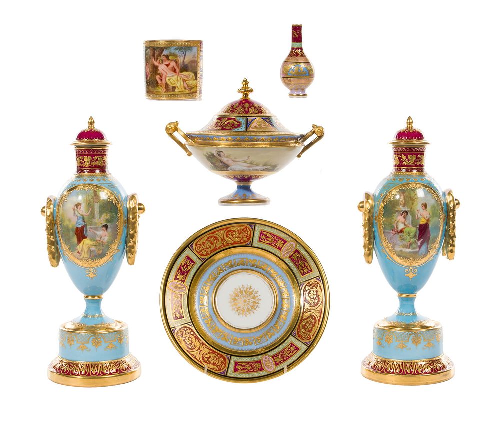 Lot 395: Royal Vienna Porcelain Assortment
