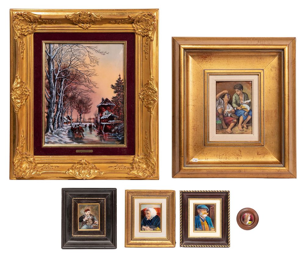 Lot 405: Limoges and Enamel Plaque Assortment