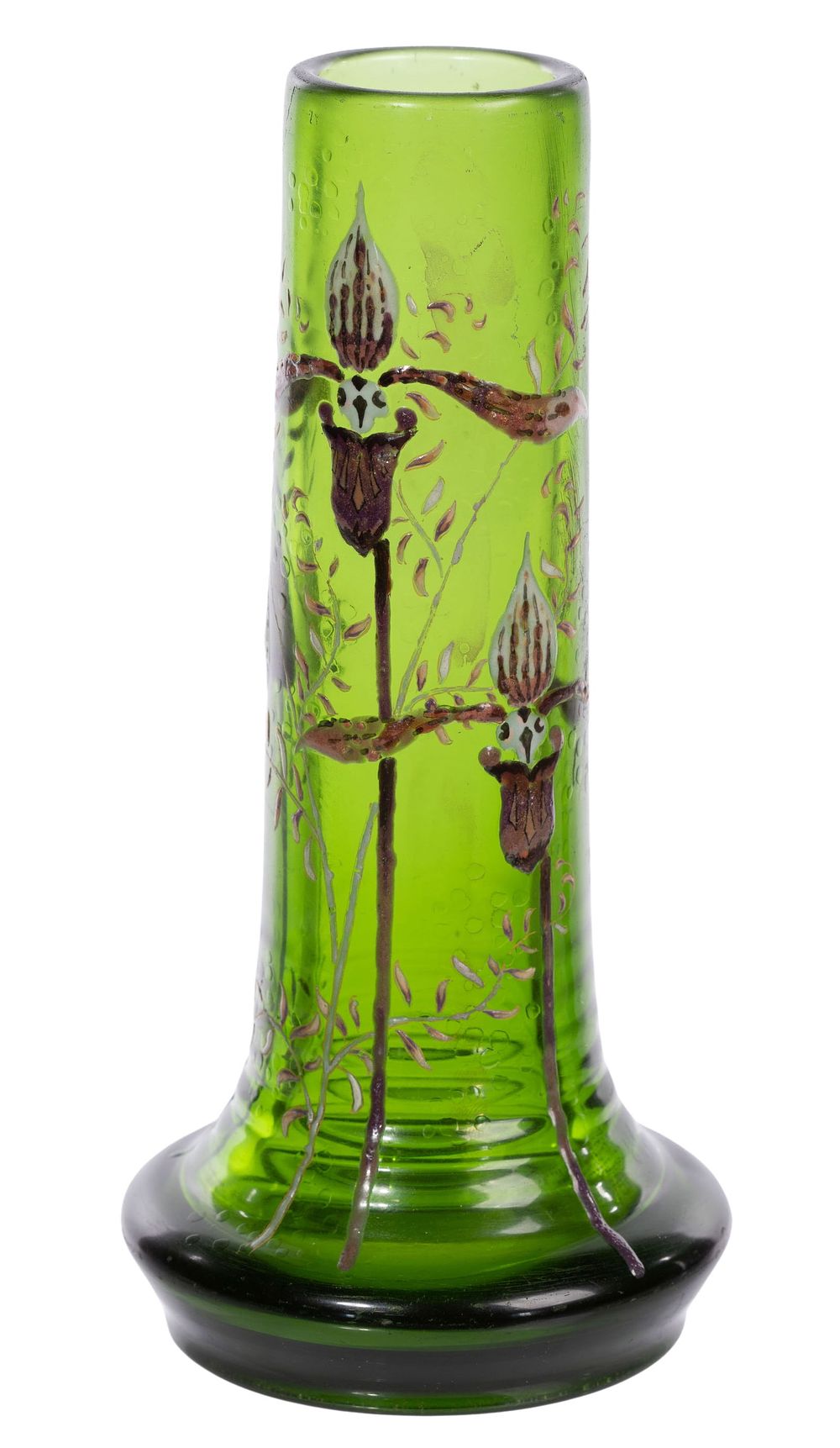 Lot 416: Emile Galle Enameled Vase