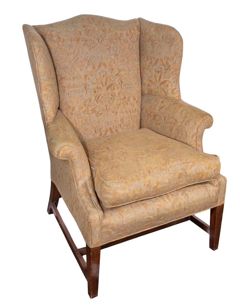 Lot 445: Fortuny Campanelle Upholstered Wing Chair