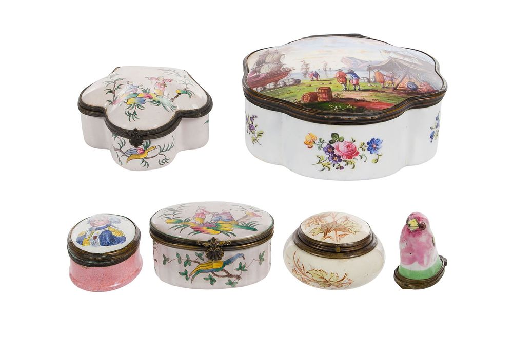 Lot 457: Enamel Trinket Box Assortment