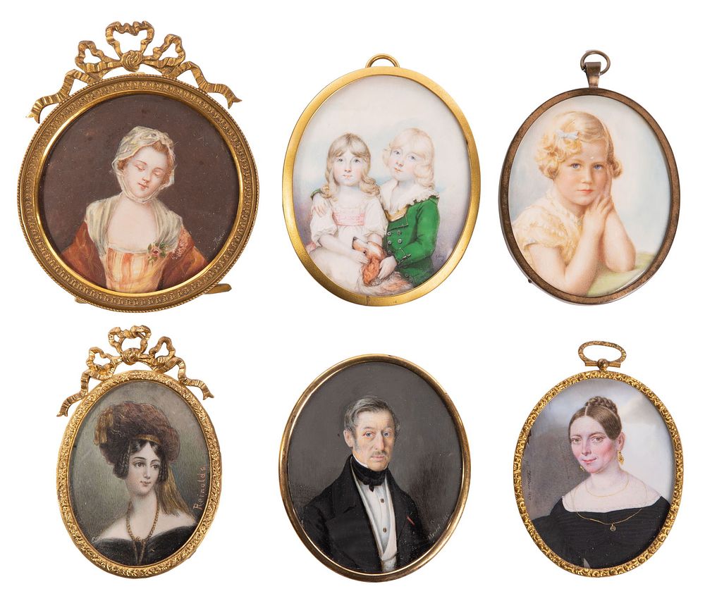 Lot 486: Portrait Miniature Assortment