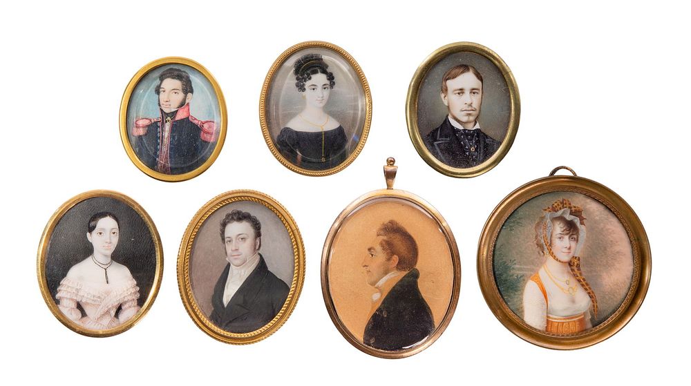Lot 487: Portrait Miniature Assortment