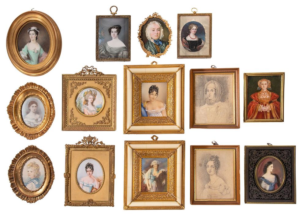 Lot 492: Portrait Miniature Assortment