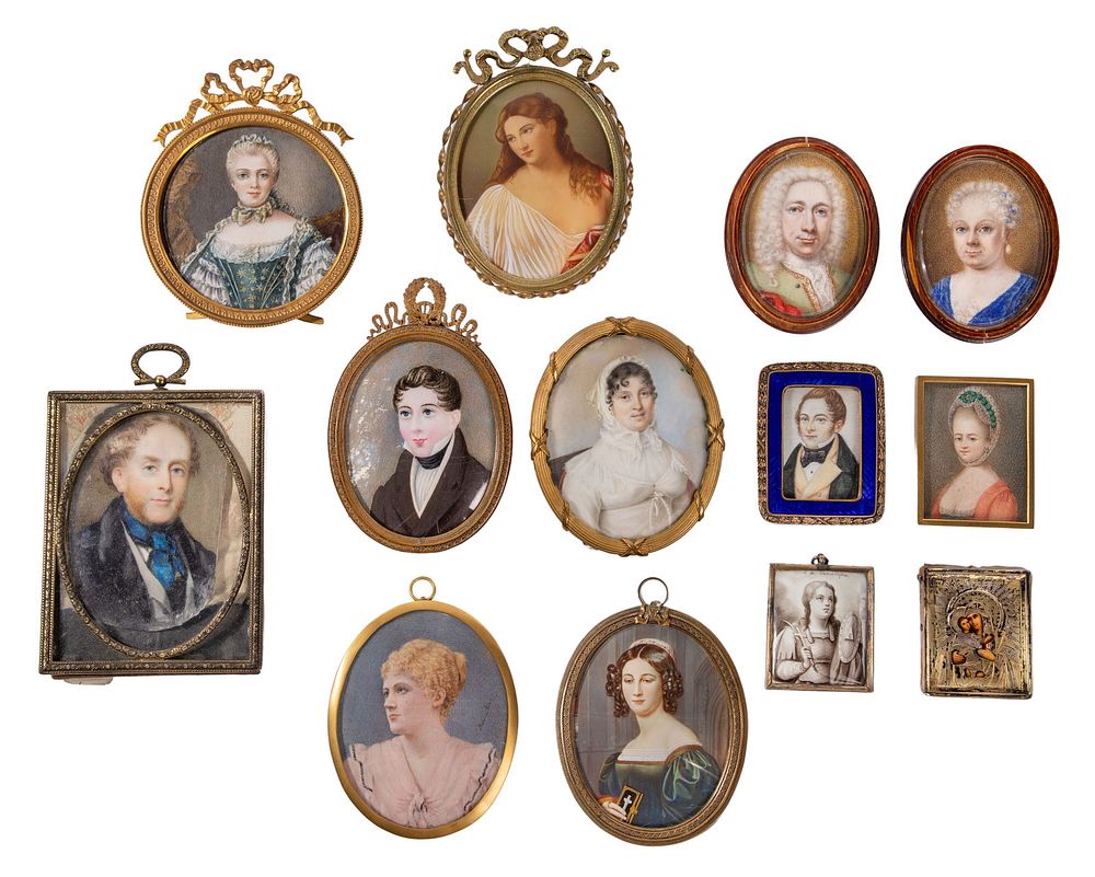 Lot 494: Portrait Miniature Assortment