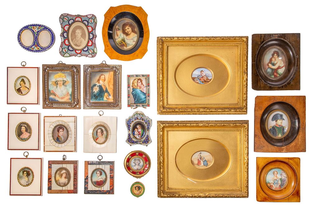 Lot 495: Hand Painted Portrait Assortment