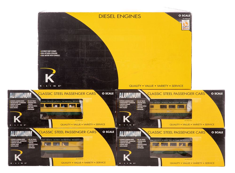Lot 504: K-Line Model Train O Scale Chicago & Northwestern Assortment