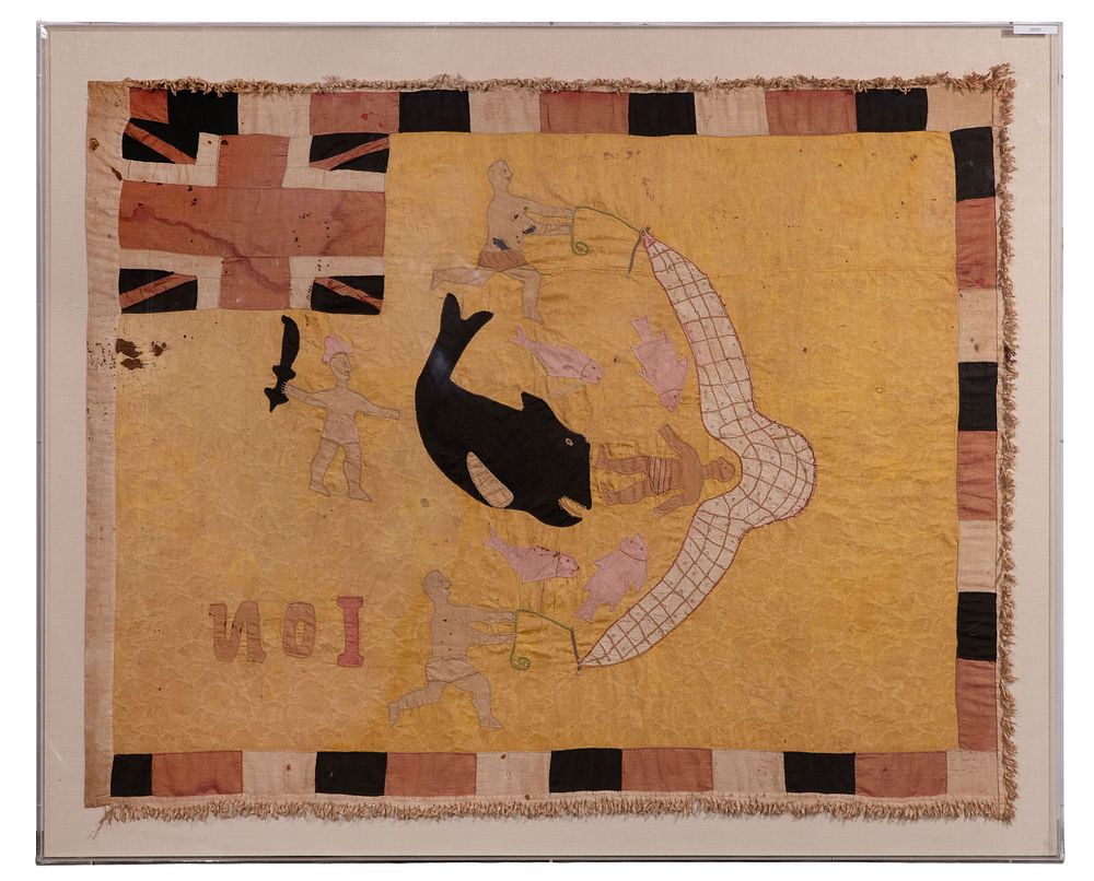 Lot 540: African Ghana Fante Asafo Flag Cloth