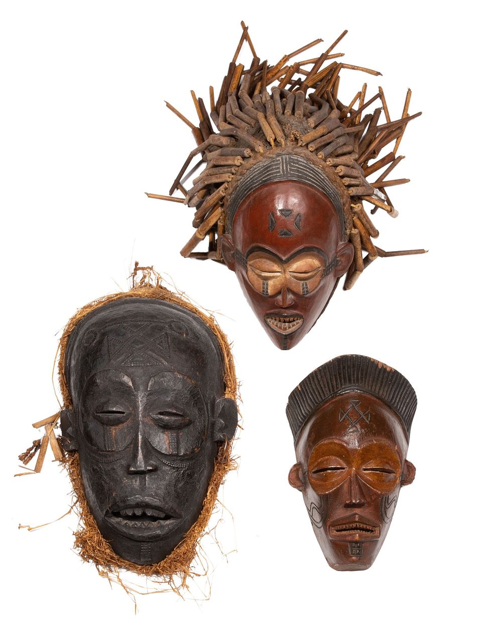 Lot 558: African Chokwe Face Mask Assortment