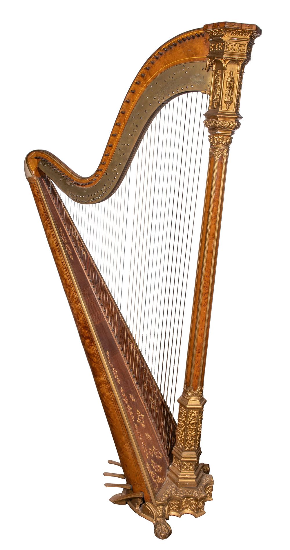 Lot 180: I. & I. Erat Pedal Harp in Case
