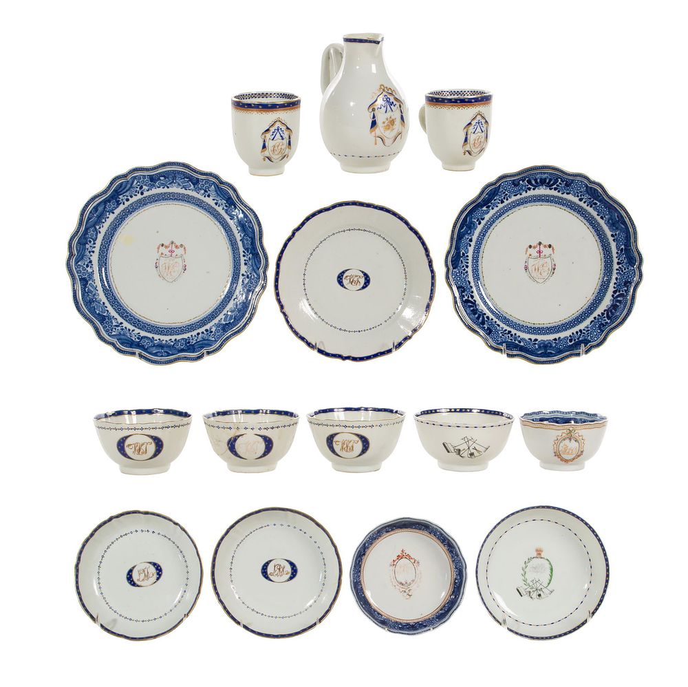 Lot 200: Chinese Export Armorial Porcelain Assortment