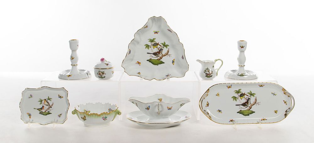 Lot 212: Herend Rothschild Bird China Assortment