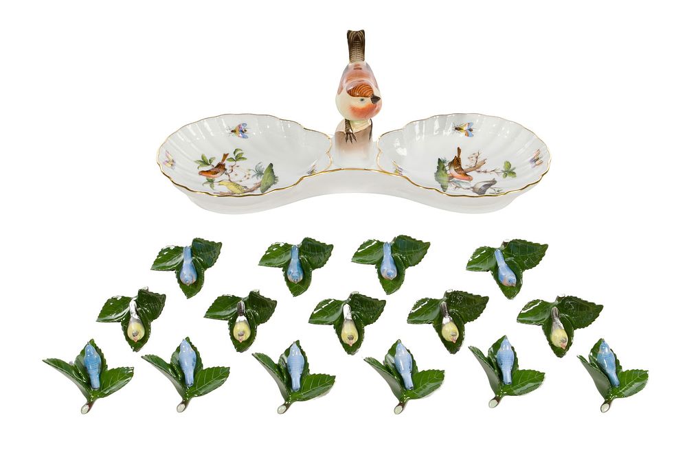 Lot 213: Herend Rothschild Porcelain Assortment