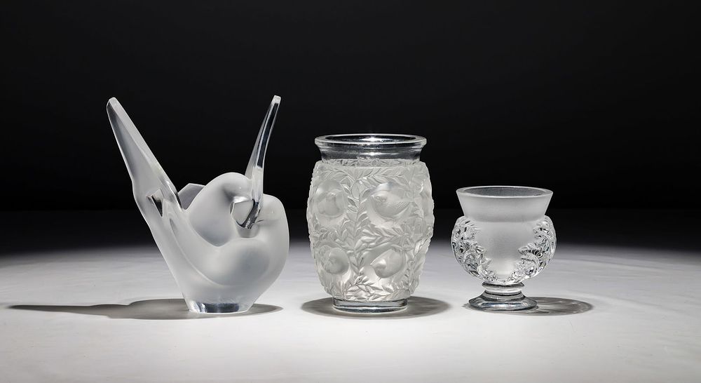 Lot 222: Lalique Crystal Vase Assortment