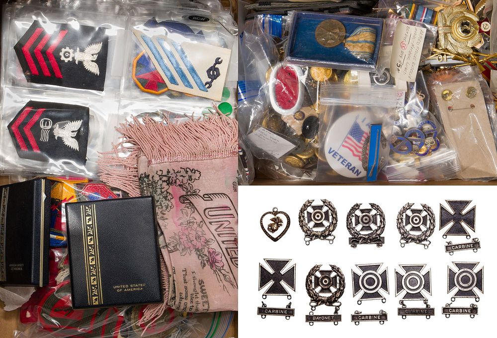 Lot 254: Military Pin and Patch Assortment