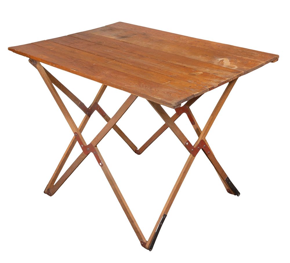 Lot 255: Civil War Era Folding Encampment Campaign Table