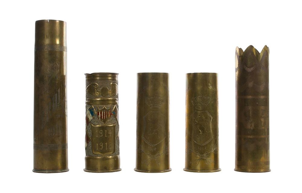 Lot 256: World War I Shell Casing Trench Art Assortment