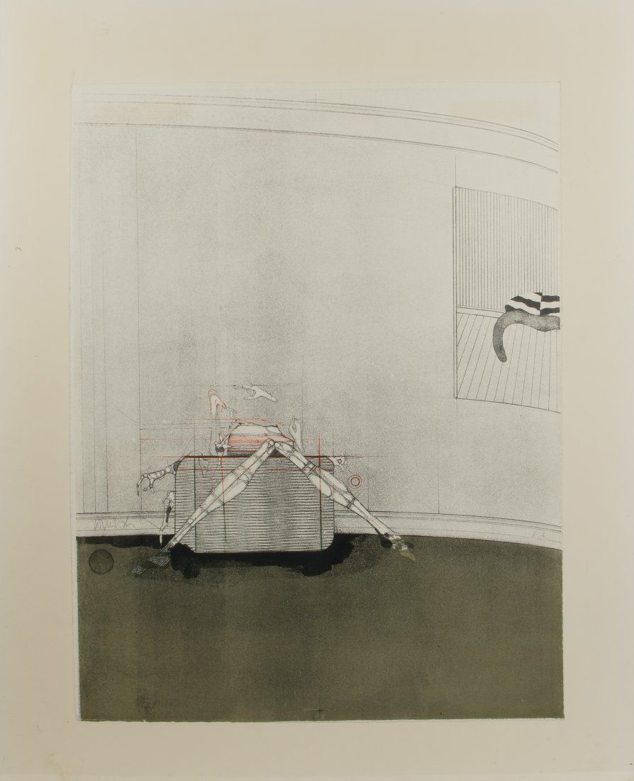 Lot 157: Paul Wunderlich (German, 1927-2010) 'Die Knie Fest Gesschlossen' Lithograph